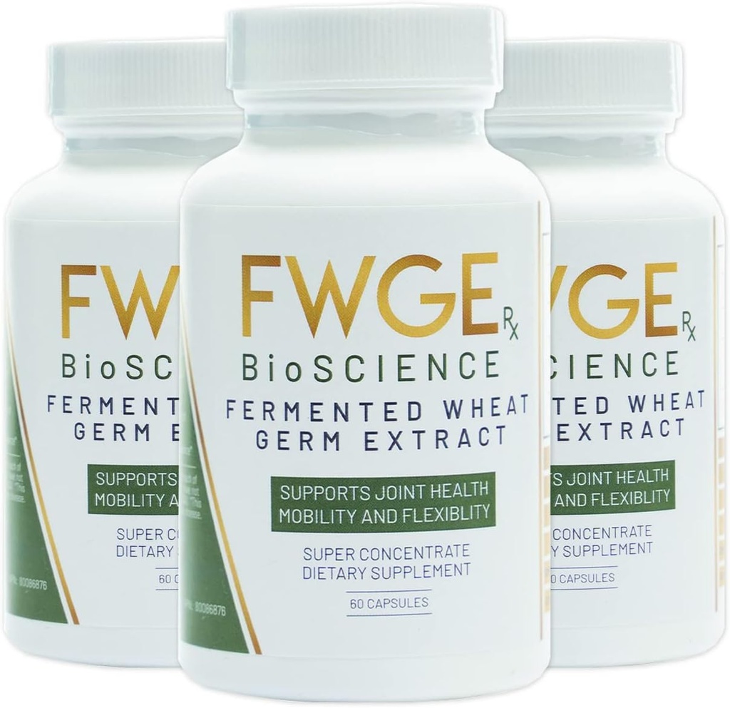 Spermidin Joint Health Premium Fermented Wheat Germ Extract, Mobilität, Flexibilität, Entzündung, Zellgesundheit, Non-GMO, Glutenfrei, Zuckerfrei, Vegan, Natürlich, 180 Kapseln