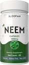 Neem Blatt Kapseln 1000mg Pulver | Azadirachta Indica Kräuterergänzung | Non-GMO, Glutenfrei, keine künstlichen Zusatzstoffe | Pure Neem Powder (60 Count (Pack von 1))
