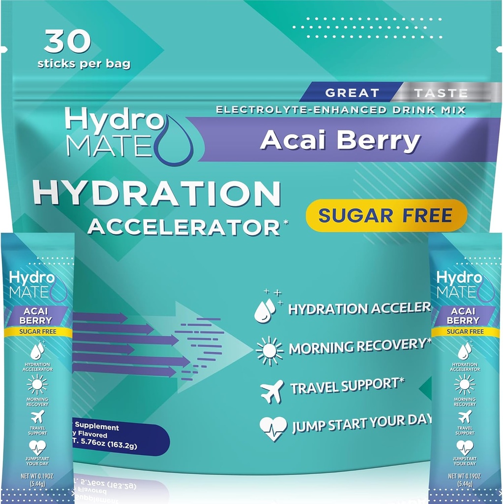 Idrazione senza zucchero Imballaggio senza zucchero Acai Berry HydroMATE 30 Sticks