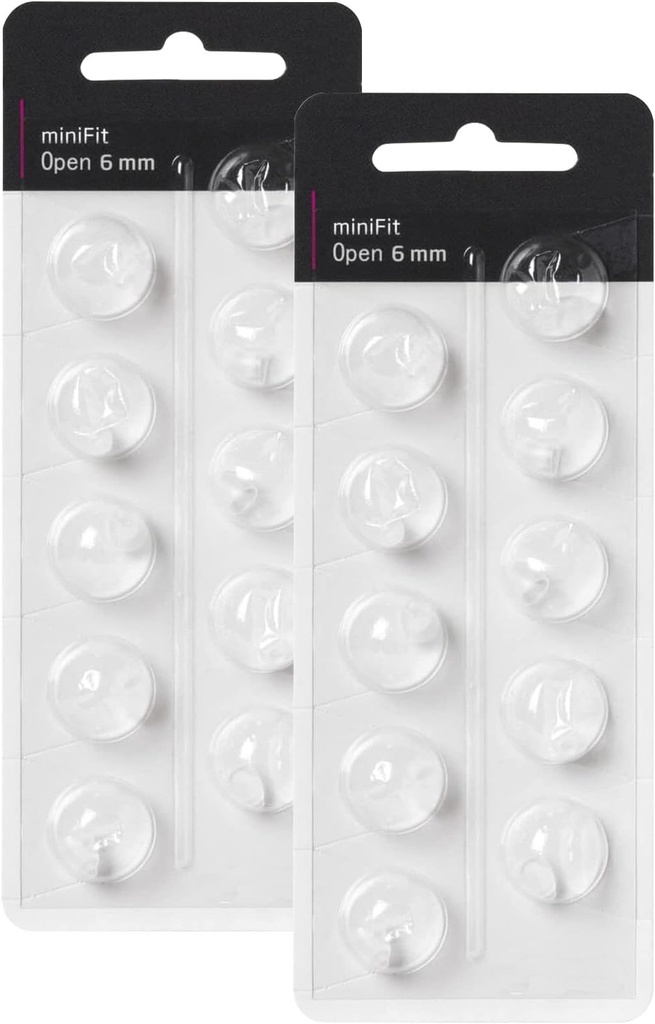 Hörhilfe Dome für Oticon Ersatz, Oticon Minifit Open Vent Bass Domes (6 mm/2 Packs), Universal Domes für Oticon Hörgerät Zubehör.