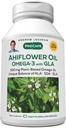 ANDREW LESSMAN Ahiflower Omega-3 avec GLA - 120 Softgels - Une source végétale équilibrée unique d'acides gras essentiels Omega-3. Pas de soulèvement, de contaminants ou de mercure. Facile à avaler