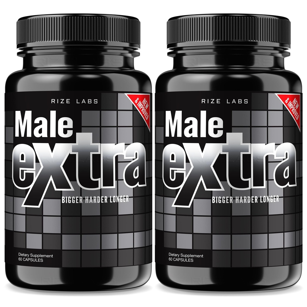 rize labs - Maschio Extra Capsules - Supplemento prestazioni per gli uomini, Supporto per la massima resistenza, Ultra Pure Pills, Non-GMO Vegan Supplemento Advanced Formula (120 capsule)