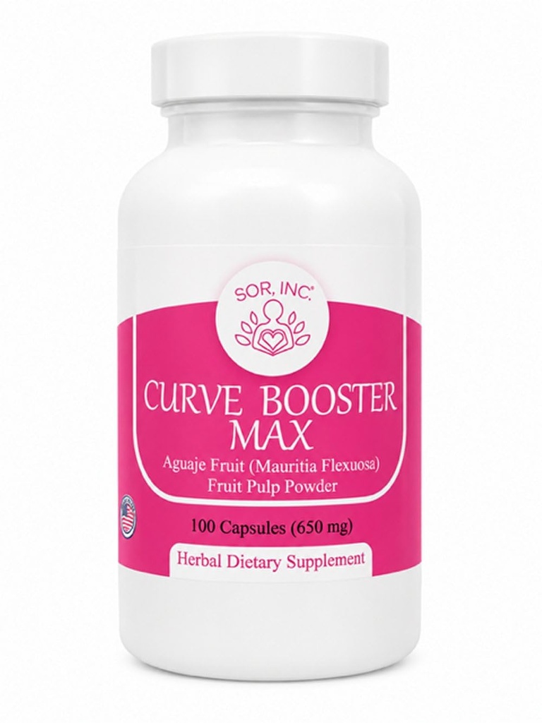 Curve Booster Max Pure Aguaje Kapseln für Damen und Transgender 650 mg USA Made