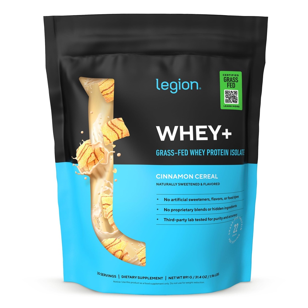 LEGISLAZIONE Whey+ Protein Whey Isolate dalle mucche a base di erbe - Polvere isolata di proteine del siero basso Calorie, non OGM, senza zucchero, senza lattosio e senza glutine, polvere proteica naturale per uomini e donne (30 Serve)