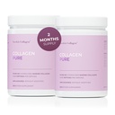 Collagen Pure x 2 I 2 contenitori di 100% polvere di collagene idrolizzato (Tipo I & III) I Odorless & Unflavoured I Easy Mix - Alimentazione 60 giorni