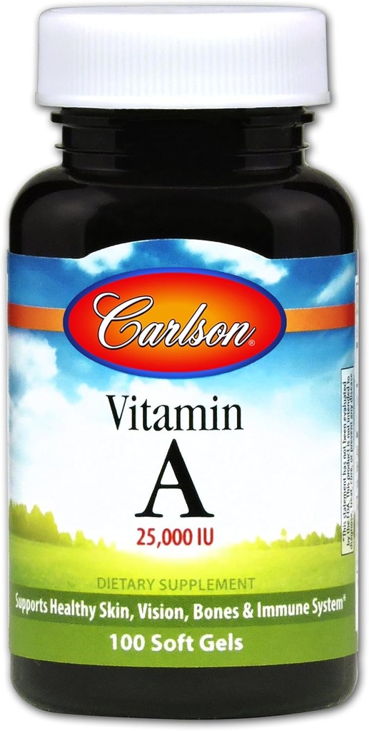 Carlson Laboratories - Vitamin A, 25.000 IU, 100 Softgele