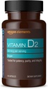 Elementi Vitamina D2 2000 IU, Vegan, 65 capsule, Supporta le ossa forti e la salute immunitaria, fornitura di 2 mesi (la pulizia può variare)