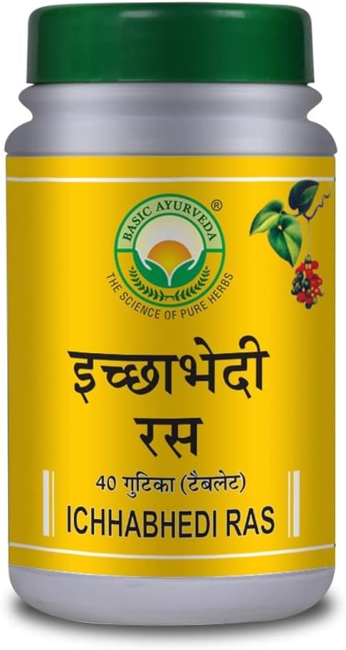 AYURVEDIC Ichhabhedi Ras 40 Tabletten | Ayurvedische Ergänzungen für Stomach Gesundheit