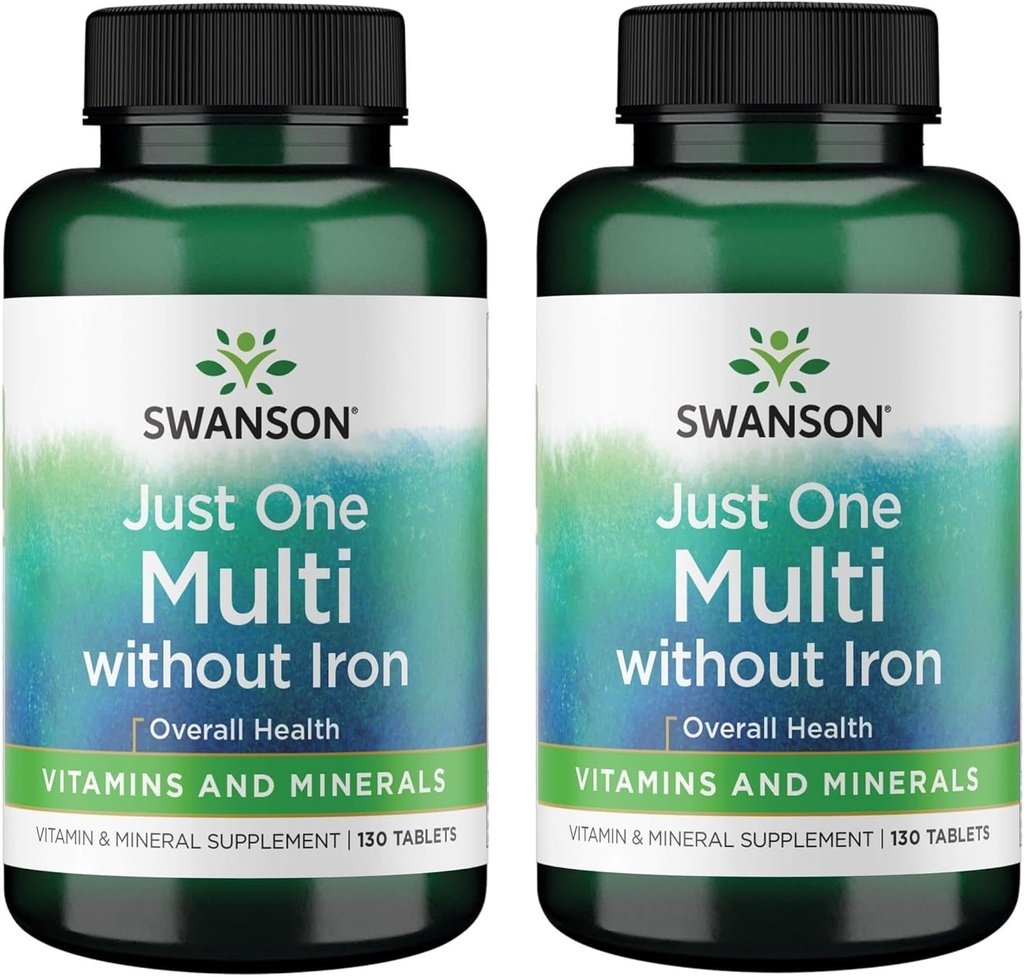Swanson Century Formula Multivitamin Ohne Eisen 130 Tabs (2 Pack)