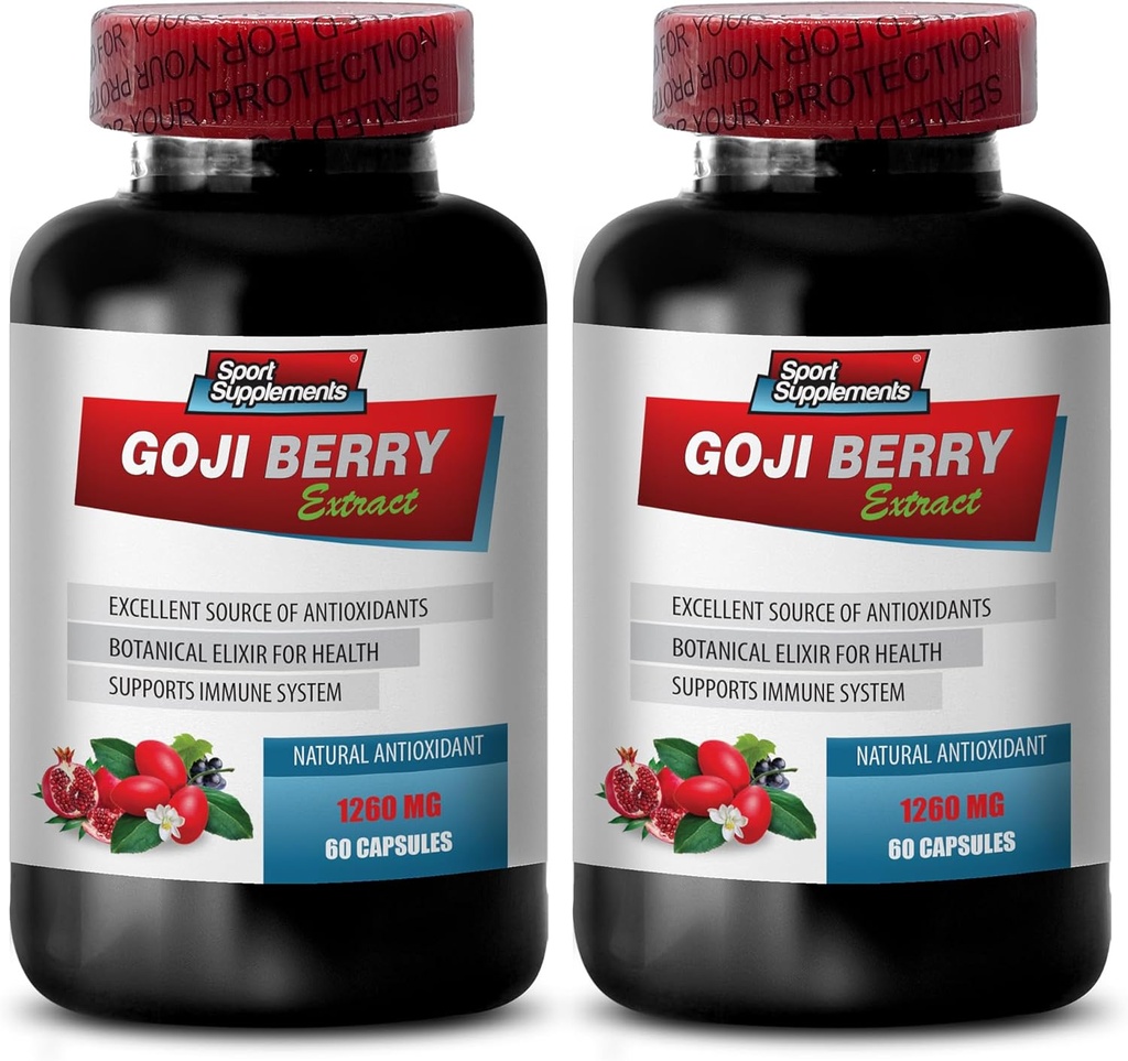 Immune Defense - Goji Berry Extract Complex - Natürliche Vitalität Pillen, Leistungsstarke Antioxidationsmittel, Granatapfel, Body Detox Complex, ganzheitliche Wellness-Unterstützung, natürliche Energie-Boost, 2 Bot 120 Caps