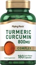 Piping Rock curcuma curcuma curcuma supplemento 800mg | 180 capsule | Complesso di estratto di erbe | Non-GMO, senza glutine