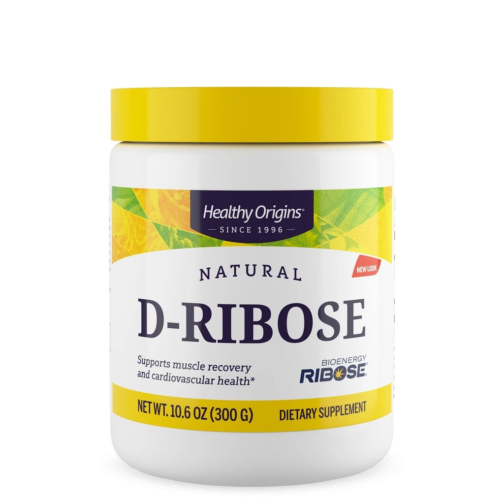 Gesunde Herkunft D-Ribose Pulver (BioEnergy, Non-GMO, Glutenfrei, Energieunterstützung, Herzunterstützung), 10.6 Unze