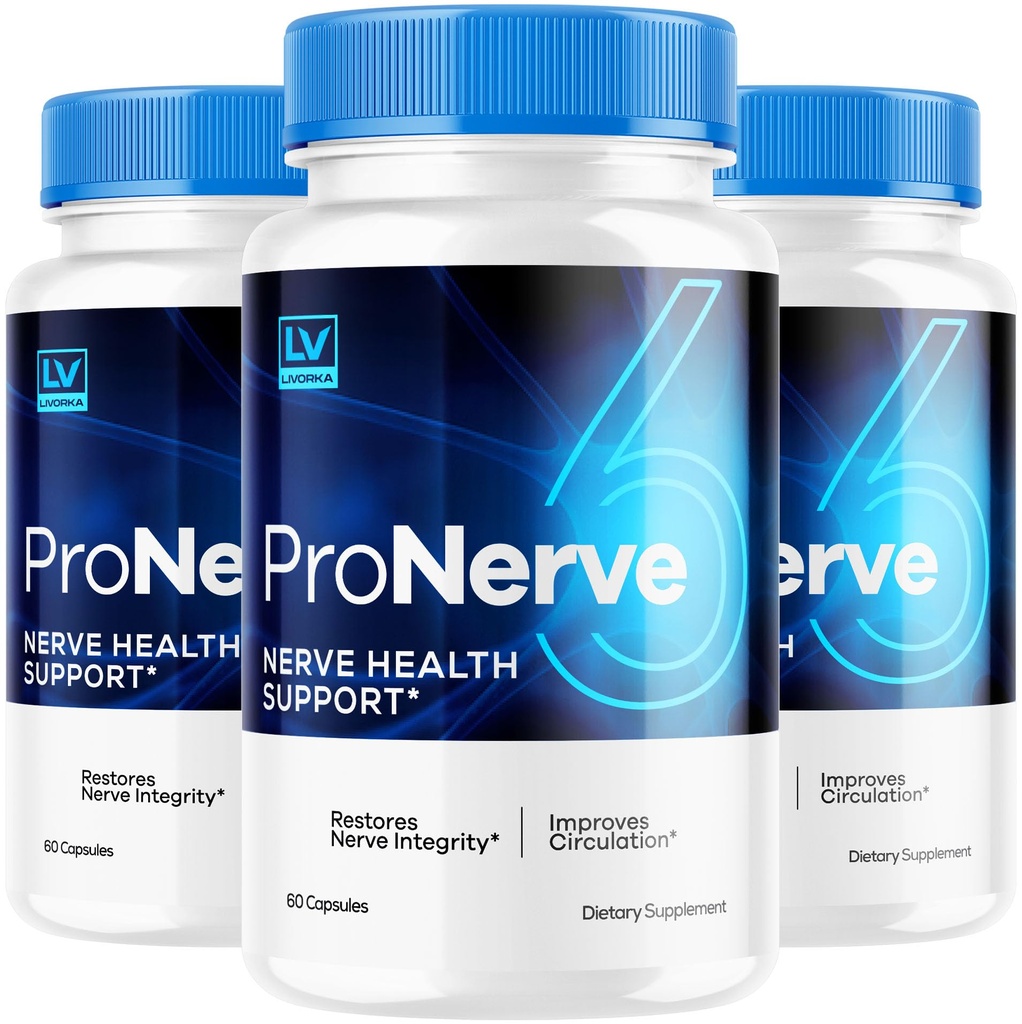 LIVORKA Pronerve 6, Nerve Health Support Advanced Formula - 180 Kapseln (3 Monate Versorgung) - Paket von 3