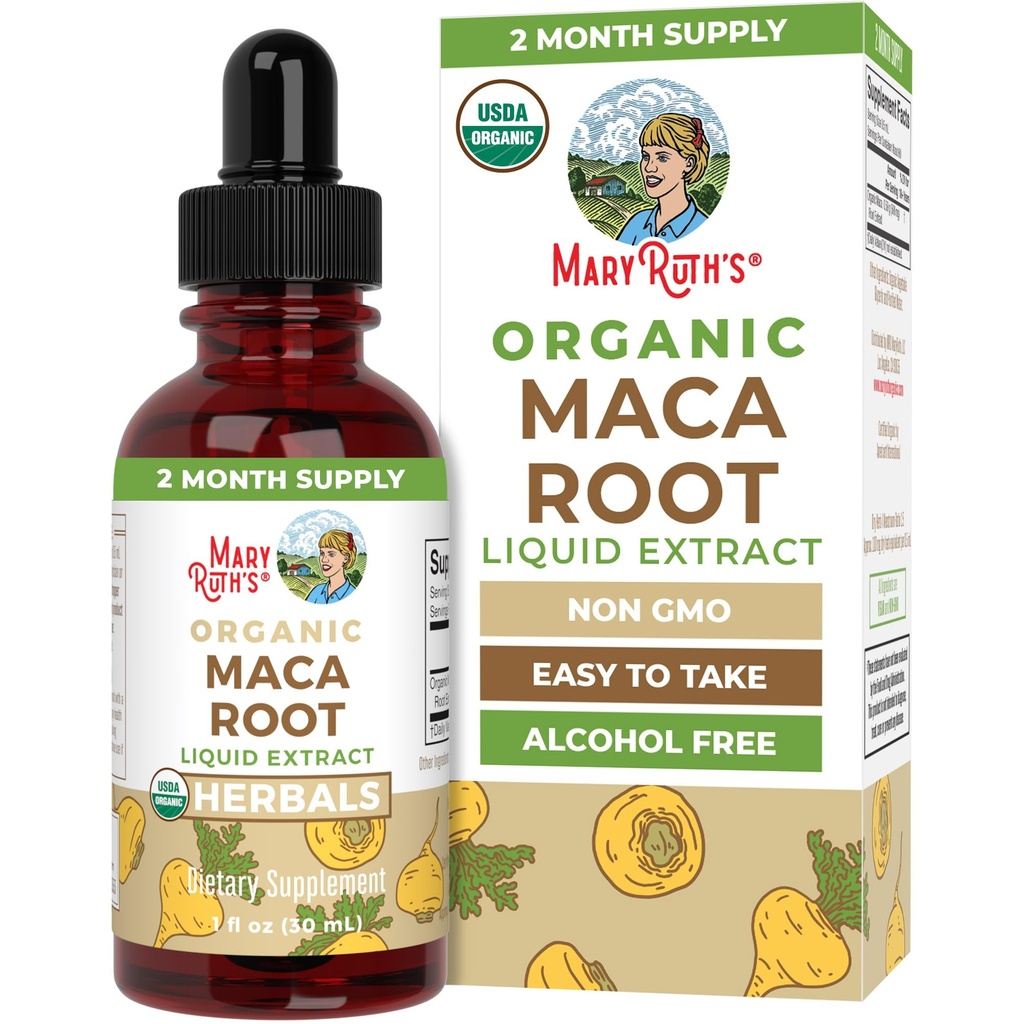 MaryRuths USDA Organic Maca Root Liquid Drops | Vegan | Non-GMO | Gluten Free | Alkoholfrei | 1 Fl Oz
