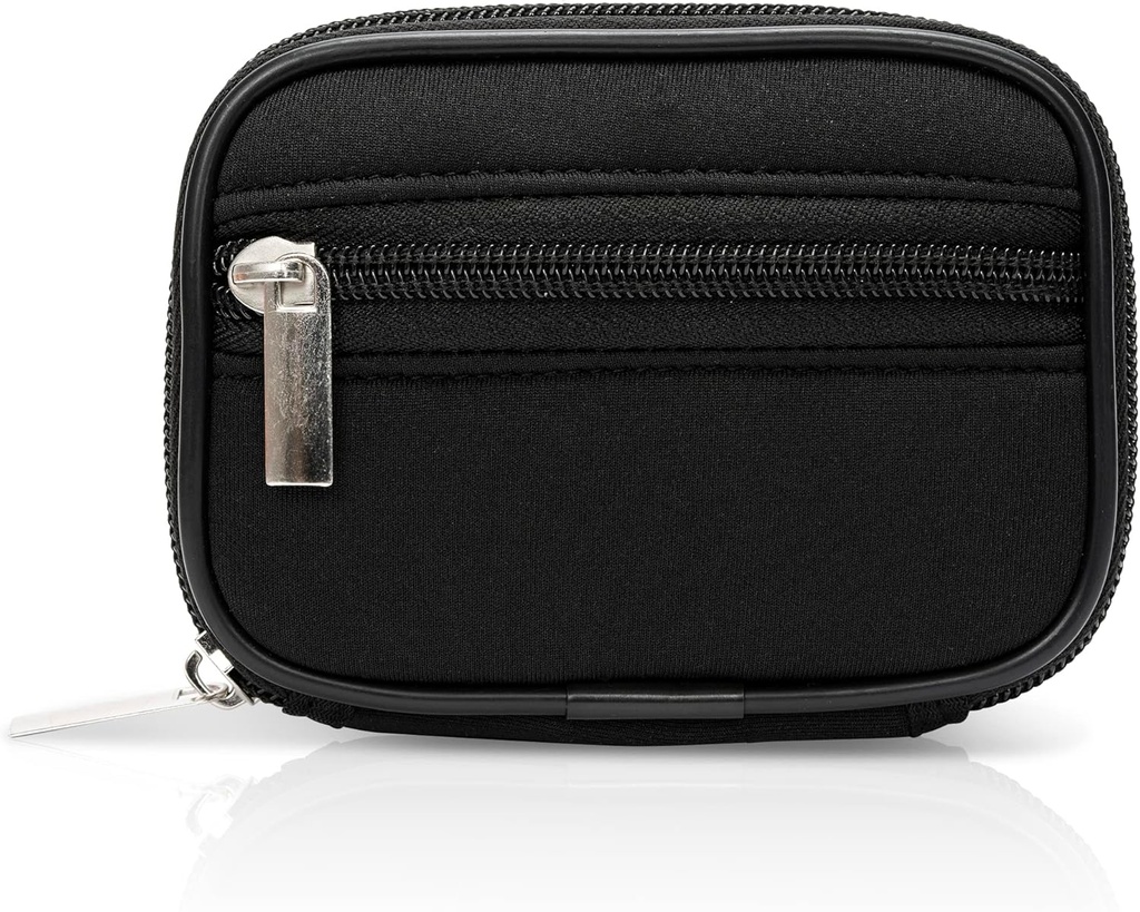 Facilità Kit Pill Case - Scatola Organizzatore di Medicina con Rimovibile Vitamina Di Sette Giorni & Supplemento – Compact Travel Dispenser Ready in Pouch Holder con tasca Cerniera (Nero)