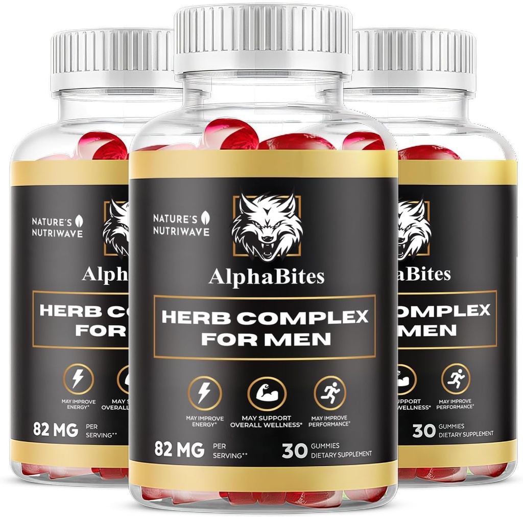 AlphaBites Gummies - Original Formel Alpha Bites, 30 Gummies, 3 Monate Versorgung