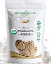USDA Organic Certified Ashwagandha Powder, 100% Pure, Raw, Leistungsstarke Adaptogen Kräuterergänzung - Non-GMO, Vegan, Gluten-Free (1lb Bag)