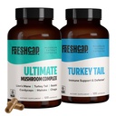 FreshCap Pilze Immunität Bundle (Turkey Tail Capsules und Ultimate Mushroom Complex Capsules)