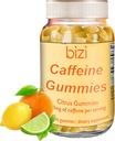 Bizi Koffeingummis für Männer und Frauen, Energieergänzung zu Boost Focus, Koffeingummis für Erwachsene, 30mg Koffein pro Gummy, Citrus Flavor (60 ct)