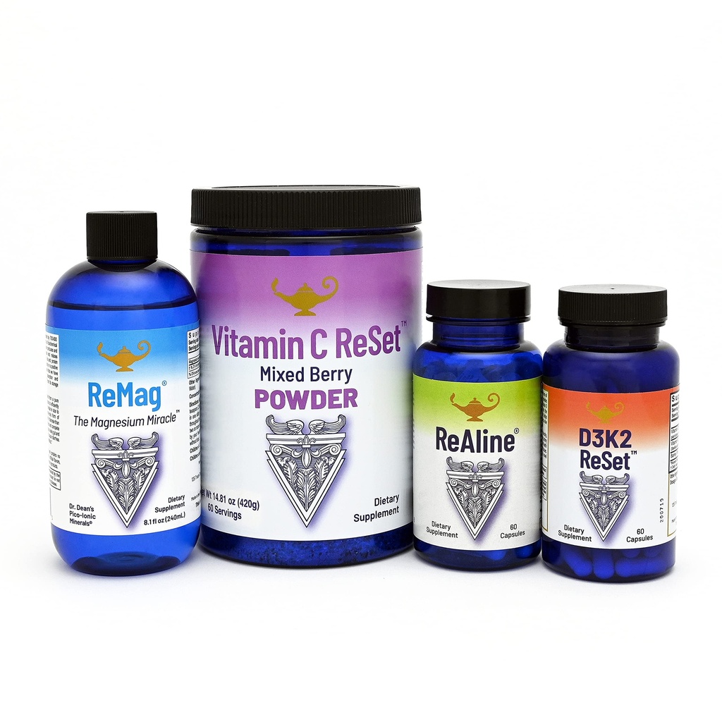RnA ReSet - Die Langlebigkeit Bundle - ReMag Magnesium, Vitamin C, Vitamin D, ReAline Vitamin B Complex