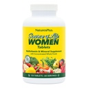 NaturesPlus Quelle des Lebens Frauen Multivitamin - 120 Vegetarische Tabletten - Ganze Lebensmittel, Enzyme & Mineralien - Gesamte Gesundheit, Energie - Glutenfrei - 60 Servierungen
