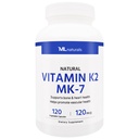 ML Naturals Vitamin K2 MK-7 120 mcg 120 capsule vegetali. Natural MK-7/99% All-Trans MK-7. Supporta Bone & Heart Health, aiuta a promuovere la salute vascolare, NSF-Certified & cGMP-Compliant.