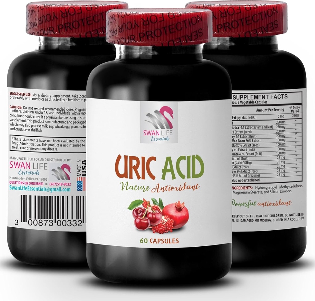 uric acid foods - URIC ACID - uric acid crystals joints, uric acid management, uric acid balance, uric acid and joint, uric acid foods to avoid, uric acid prevention, lower uric acid 1Bot 60Caps