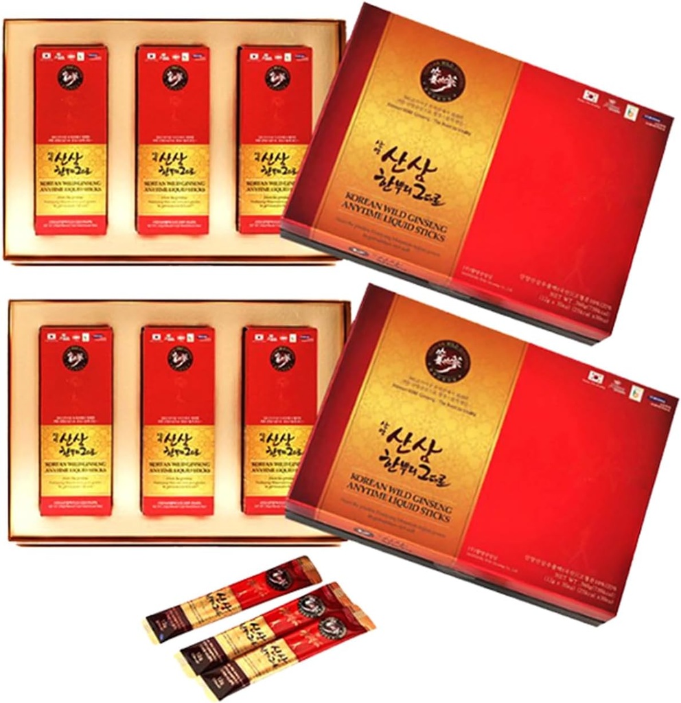 Korean Wild Ginseng Anytime Liquid 30 Stick 2 Set- 2 Monate Versorgung