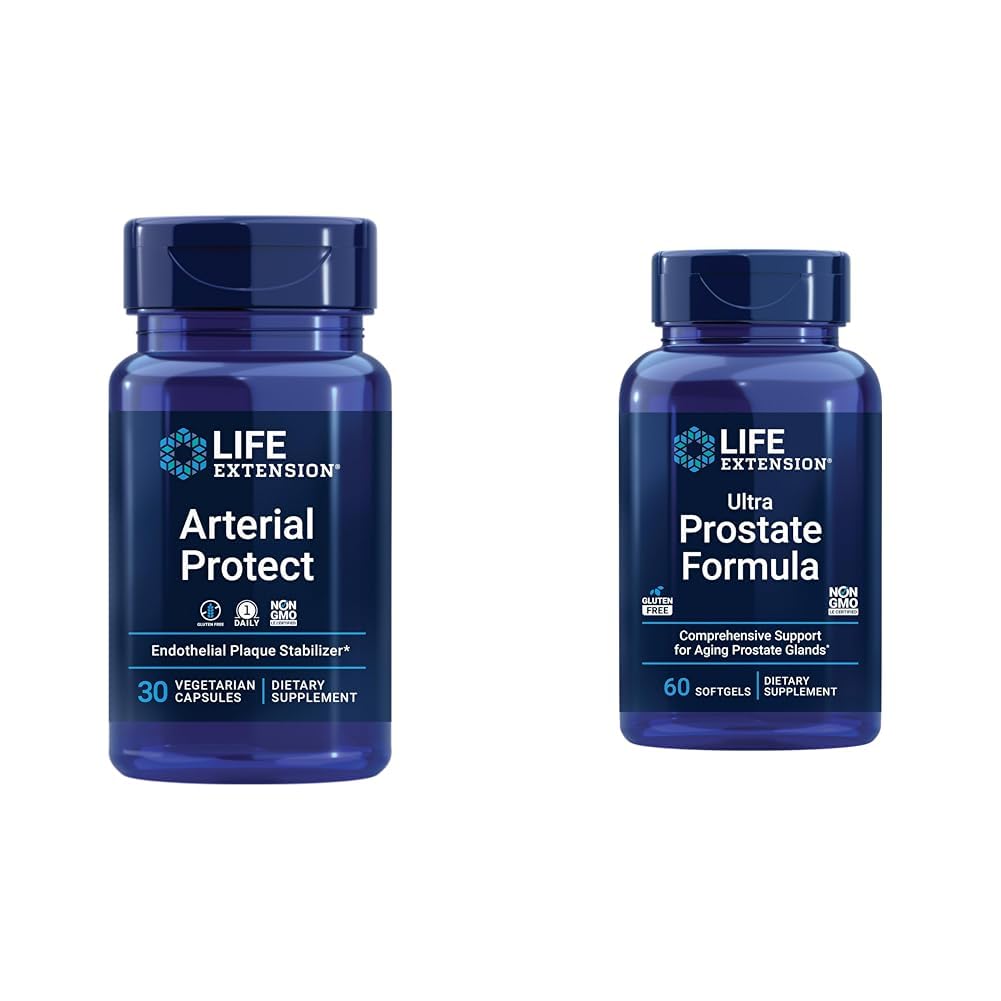 Lebensverlängerung Arterial Protect - Blutdruck-Ergänzung für Herzgesundheit & Ultra Prostata Formel, Säge Palmetto für Männer, Pygeum, Stinging Nettle Root, lycopene