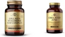 SOLGAR Collagen Hyaluronsäure Complex, 30 Tabletten - hydrolysierte Collagen Typ 2 - Hilft & Chelat Zink, 250 Tabletten - Zink für gesunde Haut - Unterstützt Zellwachstum & DNA-Formation