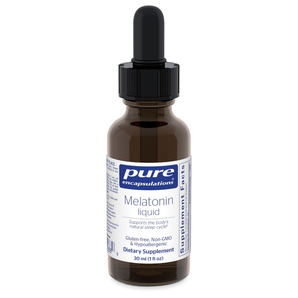 Reine Kapselungen Melatonin Flüssigkeit | Hypoallergene Ergänzung unterstützt den natürlichen Schlafzyklus des Körpers | 1 fl. oz.