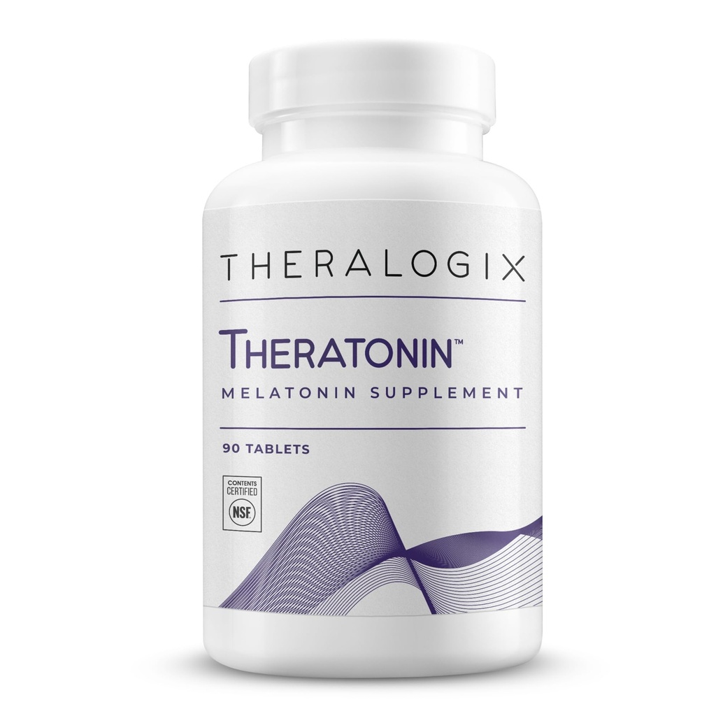 Theralogix Theratonin Melatonin Supplément - 90 jours d'approvisionnement - Supplément de soutien au sommeil - Melatonin pour aider une bonne nuit de sommeil - Supplément pour les femmes pour soutenir la fertilité - NSF Certifié - 90 comprimés