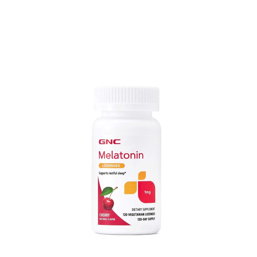 GNC Melatonin 1mg - Kirsche, unterstützt restful Sleep, 120 Lozenges