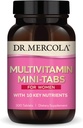 Dr. Mercola Multivitamin Mini-Tabs per le donne, 30 Serve (300 compresse), con 10 Nutrienti chiave, Supporta la salute ottimale delle donne, Non OGM