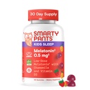 SmartyPants Kids Sleep Gummies Supplement mit Melatonin 0.5mg: Kamille & Vitamin D3, Schlafmittel, Erdbeer-Mangogeschmack, 60 Count