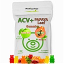 ACV Gummies & Papaya Leaf Extract Gummies - Premium Potent Apple Cider Vinegar Supplement - Iodine Infused & Vitamine B6 B12 – Platelets Hair Skin & Heart Friendly (1, Regolare)