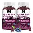 (2 Pack) Quercetin Gummies - Quercetin con Bromelain 2378mg - Blend with Elderberry, Echinacea Purpurea Extract, Zinc, Vitamina C,D3,K2, Supporti complessi Immune, Cardiovascolare e funzione respiratoria