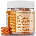 SHIZAM DAO Bromelain Enzyme Gummies con Butterbur Quercetin Sting Nettle Root Extract, DAO Diamine Oxidase Enzyme, Powder Tincture Tablet Tea Alt Supplement, Leaf 500mg