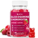 Glucosamin Chondroitin Gummis mit MSM & Elderberry Extra Strength 3000MG - Joint Support, Antioxidant Immun Support Supplement für Erwachsene, Männer und Frauen - 90 Raspberry Gummies