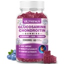 Sugar Free 2000mg Glucosamine Chondroitin Gummis, extra Stärke Glucosamin mit Chondroitin MSM & Turmeric, Joint Support Supplement, Antioxidant Immun Support - 60 Gummis