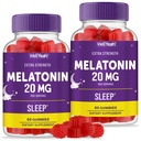 WellYes Melatonin Gummies 20mg (2 Pack) | Supporto per il sonno | Melatonina massima 20mg Gummies per adulti | Fast Dissolved | Grande aroma di bacche | 60 Count | Vegan, Non OGM