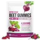 Gummie di radice di barbabietola arricchito con 200mg CoQ10 & estratto di radice di barbabietola per la pressione sanguigna, supporto di salute del cuore, Suport di livello energetico, Promuovere l'ossido nitrico, W/ Vitamina B12, C, senza zucchero | 90 Chews