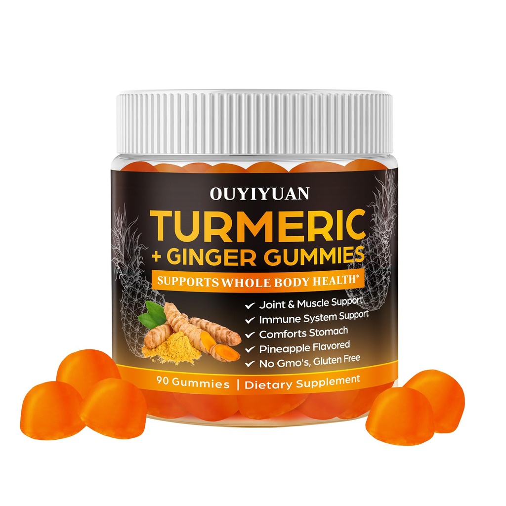 Gummie curriche, Joint & Muscle Relief + Supporto immunitario, Natural Anaapple Flavor, Non OGM Gluten-Free, 90 Gummies