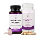 NEXT-MICROBIOME Akkermansia Muciniphila Probiotic Supplement 2 Set – Chewable & Capsule Duo für Gut und Mund Unterstützung, Verdauungs- und Stoffwechsel Wellness für Frauen & Männer