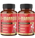 2 Packs 60 Compte 4 Mois - Capsules D-Mannose - Natural Urinary Tract Health & Immune Support - 7en1 avec Cranberry, Dandelion, Hibiscus et plus
