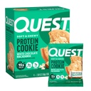 Quest Nutrition Chocolat blanc Macadamia Protein Cookie, 15g Protein, 1g Sucre, 2g Net Carbs, Keto Friendly, High Protein, Bas Carb; 4 Compte