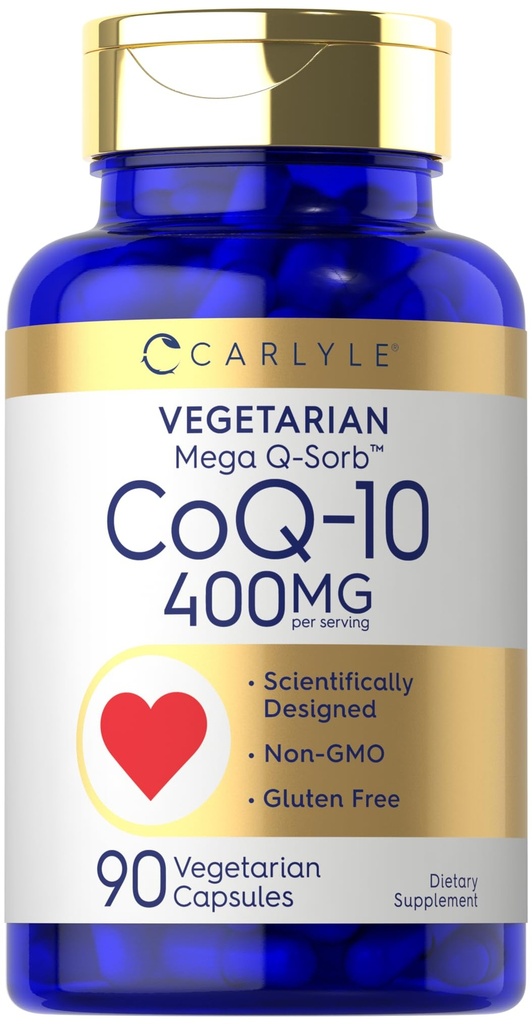 Carlyle CoQ10 400mg | 90 Count | Vegetarisch, Non-GMO und glutenfreie Ergänzung