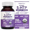 5-HTP biologique - 200 mg 99% 5HTP Concentration, plus Cofactor Vitamine B6 & Lion.