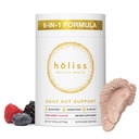 Daily Gut Health Powder 6-in-1 All Natural Supplement, Slippery Elm, L Glutamin, Zitronenbalsam mit PepZinGI - Bloat & Gas Relief, GI Lining Repair, IBS Support - Mixed Berry, 30 Servierungen