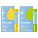 Proper Hydration Sticks – Elektrolyt-Pulver-Getränke mit Trace-Mineralien für schnelle Hydration + Natürlich aromatisiert – keine künstlichen Süßungsmittel – Zitrone